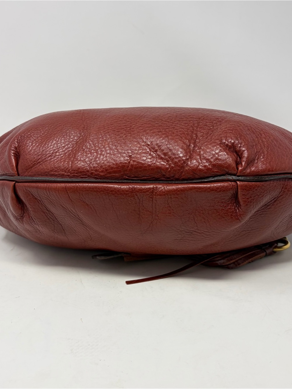 Salvatore Ferragamo Half Moon Gancini Leather Tassel Hobo Bag y2K - Picture 5 of 13